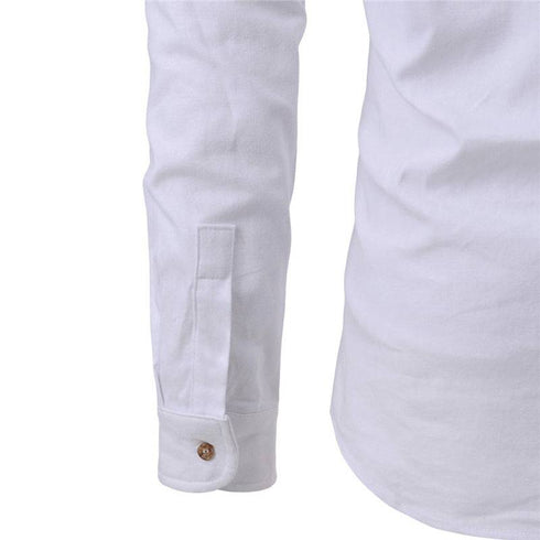 Men's Shirts Korean Men Slim Long Sleeve Dress Shirt